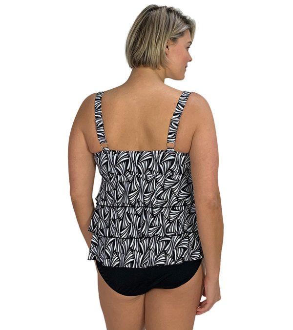 Fit4U Women s Plus Size Twist and Turn Tier Bandeau Tankini  Top Sale - Image 2