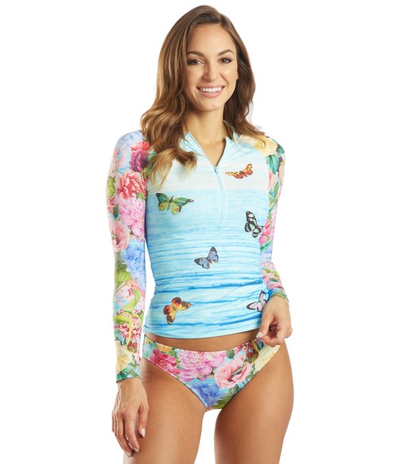 Johnny Was Women s Costa Azul Long Sleeve Surf Shirt Fashion