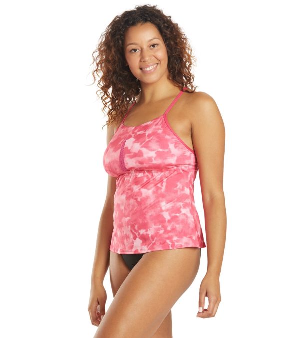 Nike Women s Chlorine Resistant Cloud Dye Strappy Crossback Tankini Top Online now - Image 5