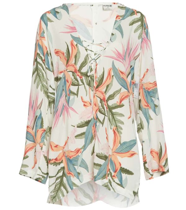 Hurley Hana Lace Up Cover Up Tunic on Sale - Image 4