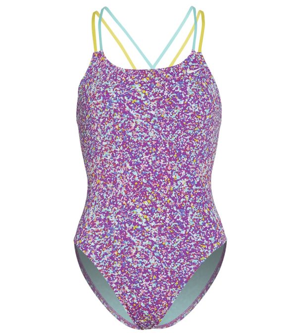 Nike Women s HydraStrong Pixel Party Spider Back One Piece Swimsuit (SwimOutlet Exclusive) on Sale