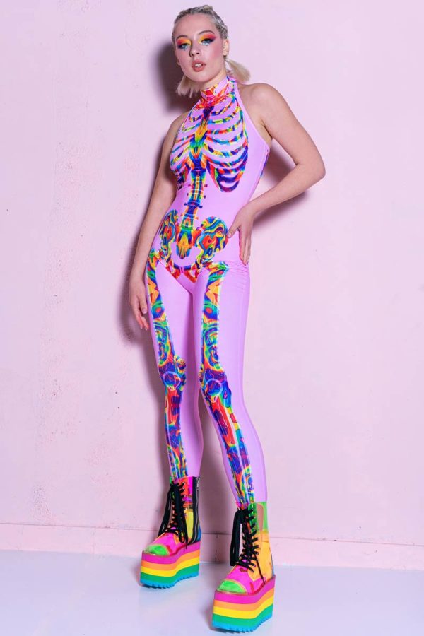 Rainbow Skeleton Catsuit Cheap - Image 2