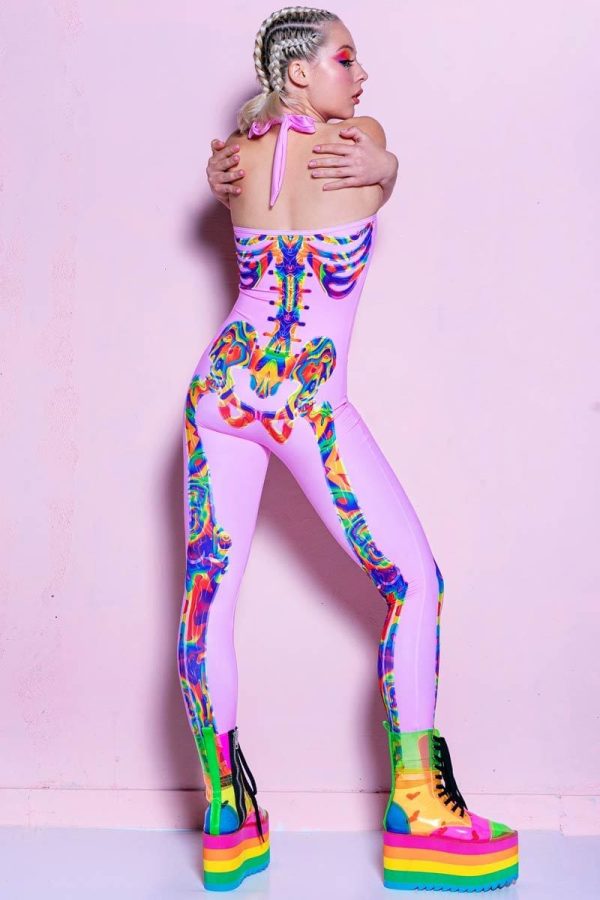 Rainbow Skeleton Catsuit Cheap - Image 3