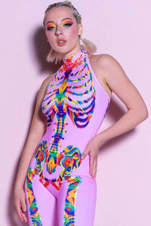 Rainbow Skeleton Catsuit Cheap - Image 4