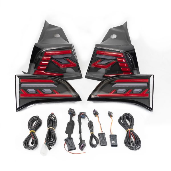 Model 3 & Y* Knight-Rider LED Tail Light Upgrades (1 pair) 3 Styles For Cheap - Image 2
