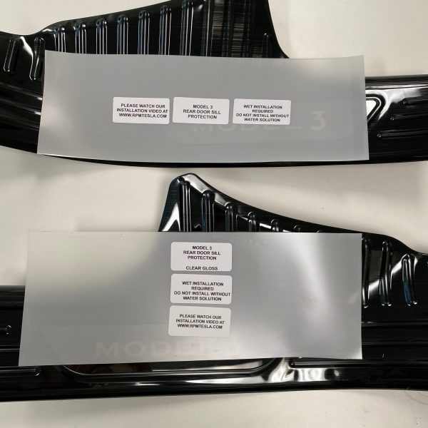 Model 3 Back Door Sill Protection Kit (2 piece) - Stainless Steel Online Hot Sale - Image 3