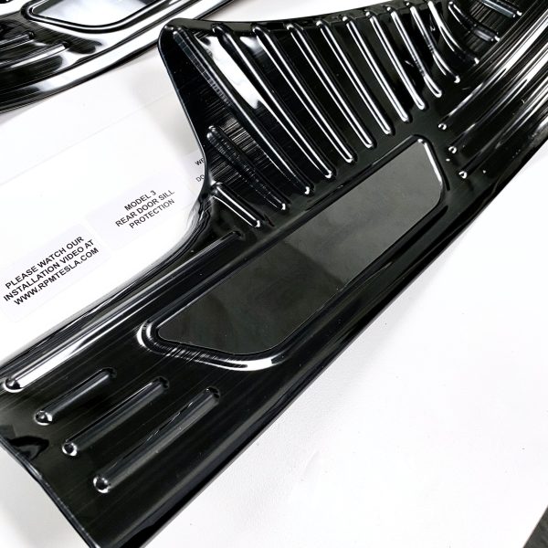 Model 3 Back Door Sill Protection Kit (2 piece) - Stainless Steel Online Hot Sale - Image 2